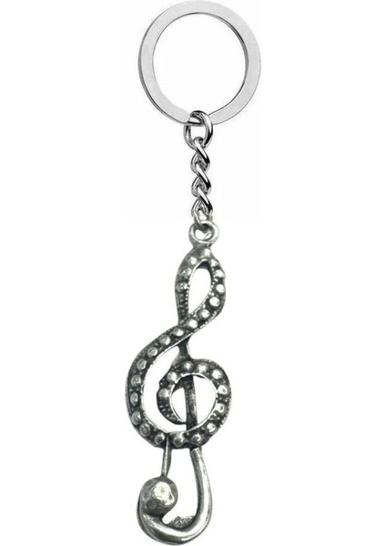 Sol Anahtarı Metal Anahtarlık – Unisex Müzik Temalı Aksesuar
