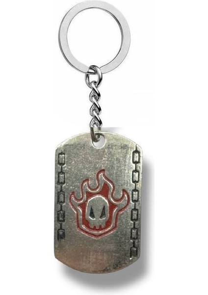 Anime Bleach Kırmızı Künye (Dog Tag) Anahtarlık | Unisex Anime Aksesuar