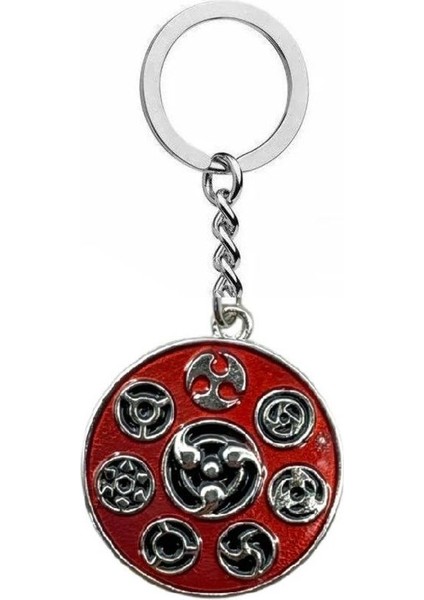 Sasuke Uchiha Sharingan Anahtarlık – Kırmızı Cosplay Unisex Anime Aksesuar