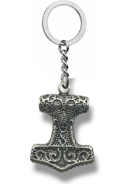 Kiss Of Leather Thor’s Hammer (Mjölnir) Figürlü Unisex Anahtarlık – Viking Mitolojisi Koruma Temalı