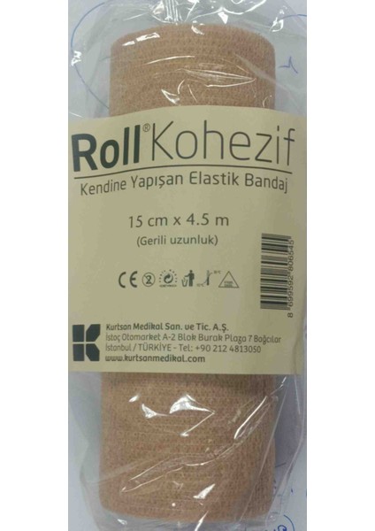 15CMX4.5 Metre Kendine Yapışan Elastik Bandaj ( 1 Adet)
