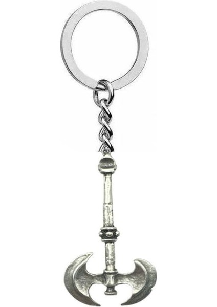 Savaşçı Balta Figürlü Anahtarlık – Gotik ve Mitolojik Tarz Zamak Metal Unisex Aksesuar