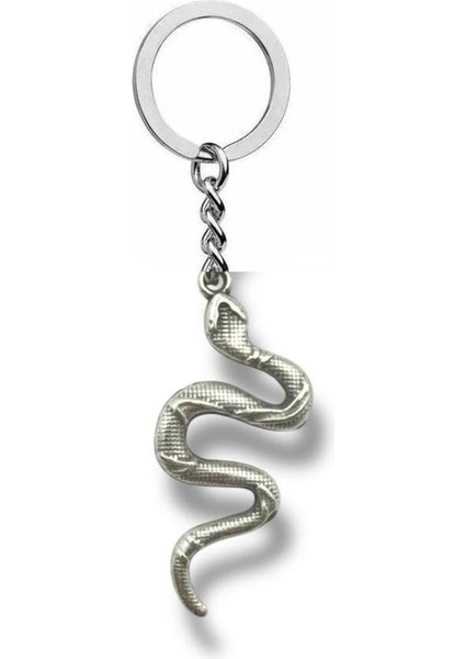 Yılan Figürlü Erkek Kadın (Unisex) Anahtarlık – Güç ve Dönüşüm Temalı Şık Tasarım