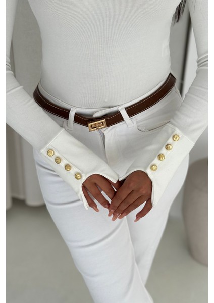 Kadın Bordo Uzun Kollu Bluz – Altın Düğme Detaylı Şık Tasarım modelleri