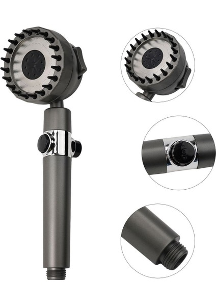 Masajlı Çok Fonksiyonlu Duş Başlığı Ayarlanabilir Filtreli Arıtmalı Krom Duş Başlığı El Duşu Yeni