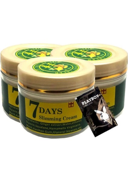 7 Days 3X100 ml Ginger Miracle Slimming Cream Sıkılastırıci+1 Ad Jel ile