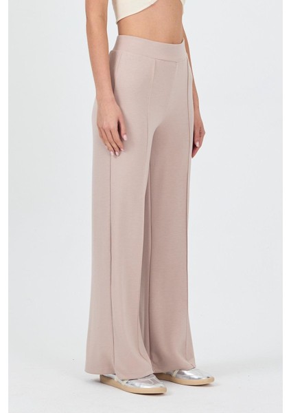 Kadın Likralı Viskon Önü Çımalı Bol Paça Alt modelleri