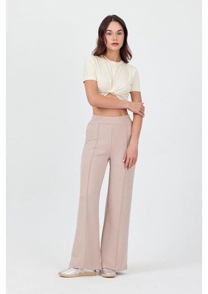 Kadın Likralı Viskon Önü Çımalı Bol Paça Alt indirimleri