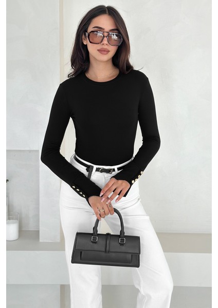 Kadın Bordo Uzun Kollu Bluz – Altın Düğme Detaylı Şık Tasarım indirimleri