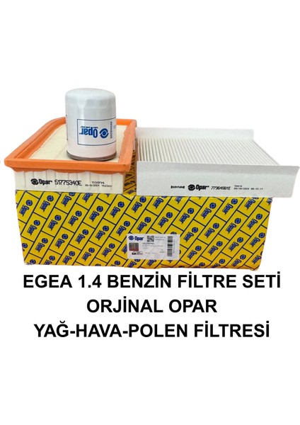 Egea 1.4 Benzin Filtre Set Opar 55179793