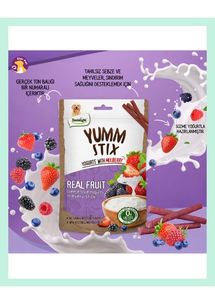 Yumm Stix Karışık Orman Meyveli ve Yoğurtlu Köpek Ödülü (70G) modelleri