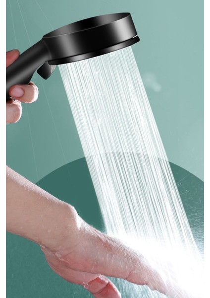 Siyah 5 Fonksiyonlu Banyo Duş Başlığı Başlık Yumuşak Akış modelleri