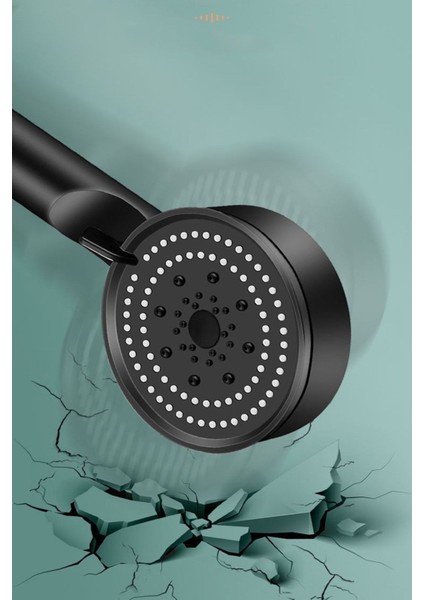 Siyah 5 Fonksiyonlu Banyo Duş Başlığı Başlık Yumuşak Akış indirimleri