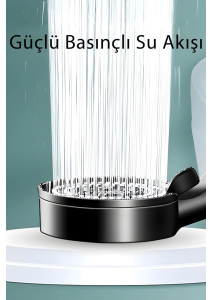 Duş Başlığı Siyah 5 Fonksiyonlu Ayarlanabilir Su Tasarruflu Banyo Duşu Musluk Batarya Duşakabin indirimleri