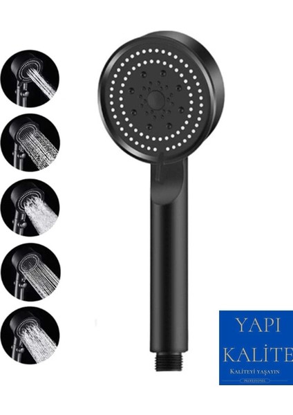 Turbo Fan 5 Fonksiyonlu Su Tasarruflu Duş Başlığı Turbo El Duşu Siyah fiyatları