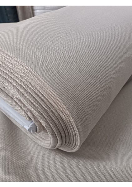 Hasır Keten Fon Perde- Koyu Krem - Pilesiz Düz Dikim - LK70 fırsatları