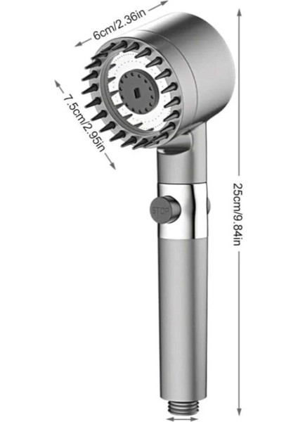 Masajlı Filtreli Turbo Yeni Nesil Çok Fonksiyonlu Aç Kapa Duş Başlığı modelleri