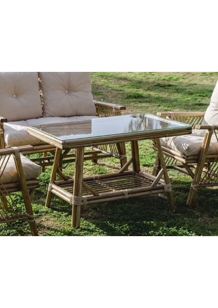 Akasya Bambu Bahçe Balkon Masası