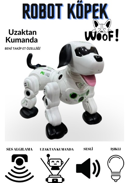 Robot Köpek Uzaktan Kumandalı Hareket ve Ses Algılama 2.4ghz