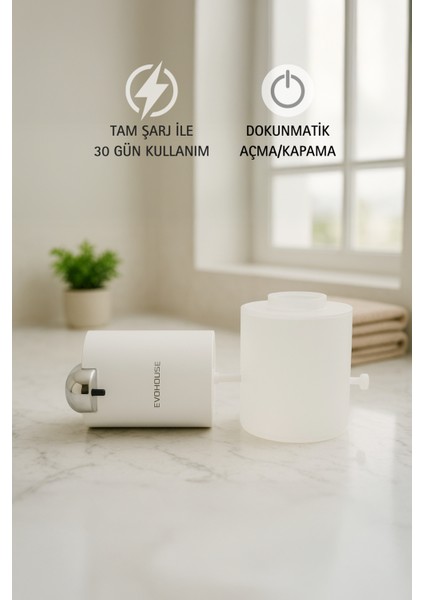 Otomatik Sensörlü Köpük Sıvı Sabunluk - Şarjlı- Duvara Monte - P12S Model fiyatları