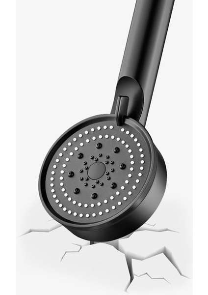5 Fonksiyonlu Yüksek Basınçlı Spray Modlu Siyah Duş Başlığı Yumuşak Soft Akış Modlu Duş Başlığı