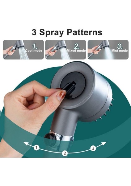 Masajlı Çok Fonksiyonlu Ayarlanabilir Filtreli Arıtmalı Krom Duş Başlığı El Duşu fiyatları