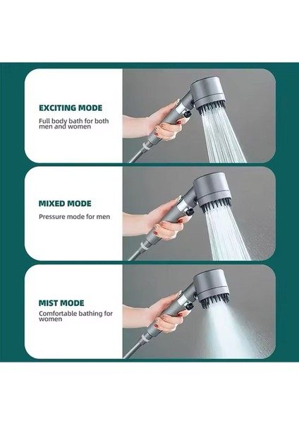 Masajlı Çok Fonksiyonlu Ayarlanabilir Filtreli Arıtmalı Krom Duş Başlığı El Duşu indirimleri