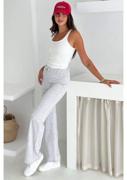 Kadın Yüksek Bel Düz Paça Tayt – Bağcıklı & Rahat Kesim