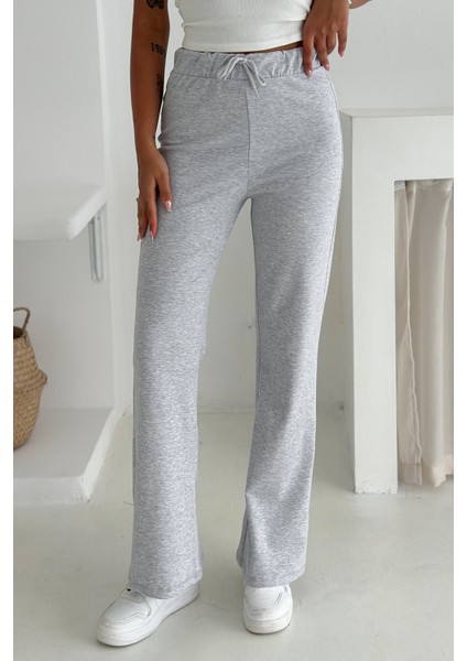 Kadın Yüksek Bel Düz Paça Tayt – Bağcıklı & Rahat Kesim