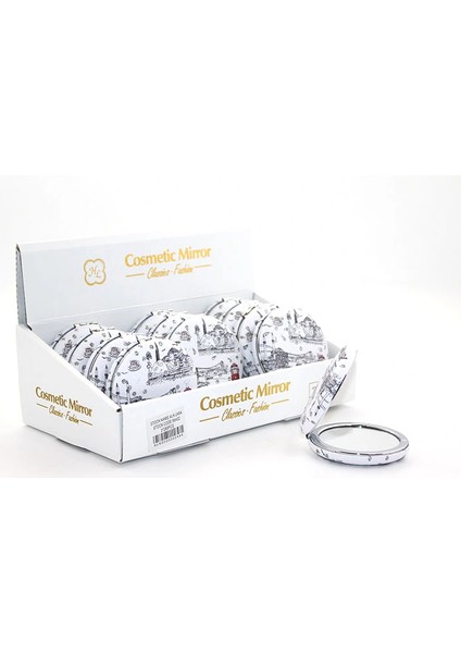 Taşlı Istanbul Tasarımı El Aynası Kalın Model 7