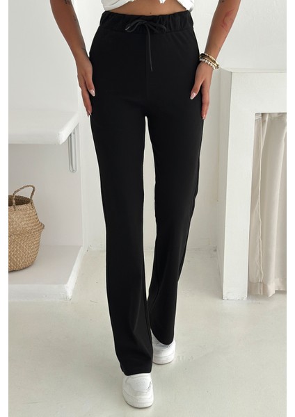 Kadın Yüksek Bel Düz Paça Tayt – Bağcıklı & Rahat Kesim modelleri