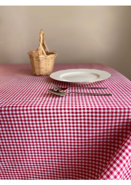 Küçük Kare Desen Pötikareli Masa Örtüsü Sofra Bezi Piknik Örtüsü