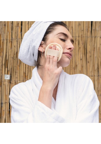 Peeling Yüz Kabak Lifi, Banyo Yüz Kesesi, %100 Doğal, Kadın ve Erkekler için 1 Adet modelleri