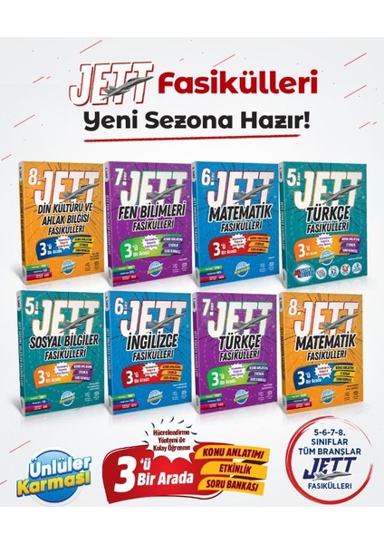 5. Sınıf Jet Türkçe Matematik Fasikülleri 2025-2026 + Telefon Tutucu+Çözüm Ayracı indirimleri