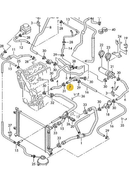 Vw L35 Radyatör Hortumu Sac 2.5-2.8 Dizel 2D0121065 fiyatları