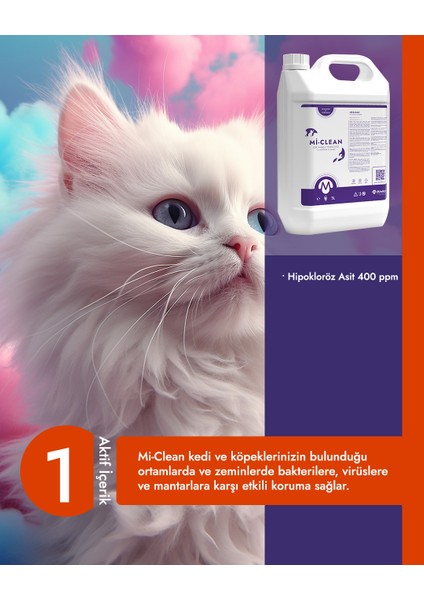 Kedi Köpekler İçin Çok Amaçlı Temizlik Ürünü Mi-Clean 5L fiyatları