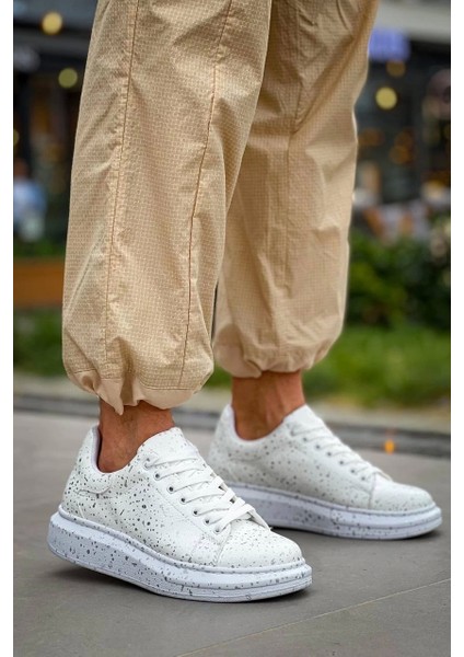 KB-X500 Kuback Beyaz Silwer Bağcıklı Günlük Erkek Ayakkabı