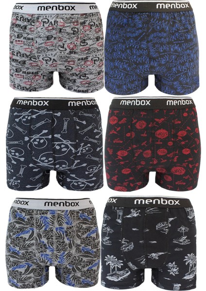 6 Adet Likralı Erkek Boxer Karışık Desenli Pamuklu fiyatları
