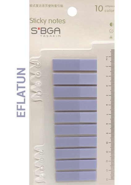 Şeffaf Eflatun Renkli Postit Post-It Post It. Kitap Ayracı Ayraç Postit Sticker 200 Yaprak