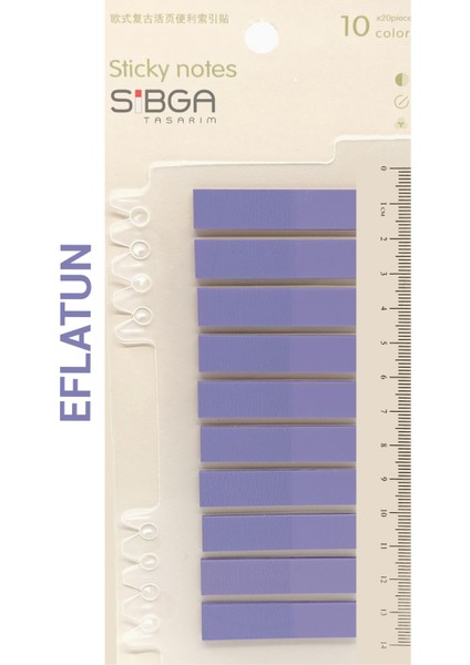 Şeffaf Eflatun Renkli Postit Post-It Post It. Kitap Ayracı Ayraç Postit Sticker 200 Yaprak