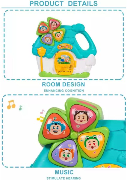 Bebek Oyuncağı Sesli Işıklı Müzik Evi Açılıp Kapanan Kapı ve Ses Efekti fırsatları