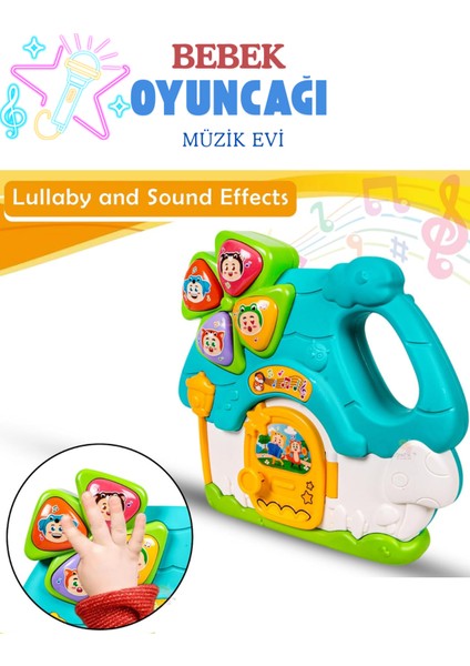 Bebek Oyuncağı Sesli Işıklı Müzik Evi Açılıp Kapanan Kapı ve Ses Efekti indirimleri