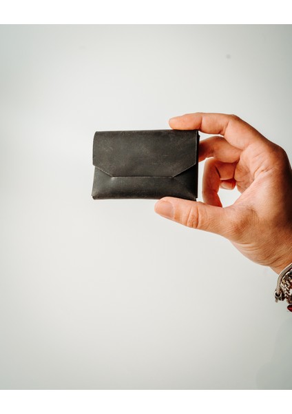 Minimalist El Yapımı Hakiki Deri Cüzdan