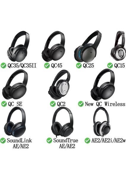 Bose Quietcomfort 2 QC25 Ae2 Qc2 QC15 AE2I AE2W QC35 QC35 Ii Soundtrue Soundlink Uyumlu Kulaklık Süngeri Pedi Yastığı Yastık Ped Minder indirimleri