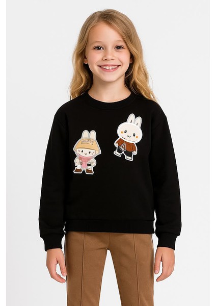 Kız Çocuk Sweatshirt 5-9 Yaş 36091