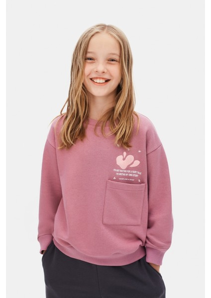 Kız Çocuk Sweatşirt 8-14 Yaş 39322 fırsatları