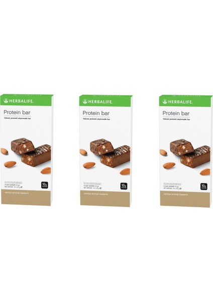 3 Paket Vanilya Badem Aromalı Protein Bar 14’lü