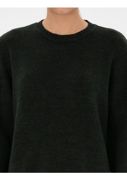 Kadın Koyu Yeşil Comfort Fit Kazak 50316310-VR079