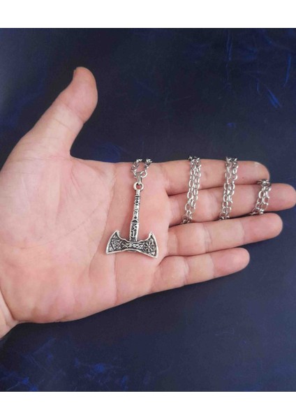 Erkek Kolye Valknut Balta Tasarım Kolye modelleri