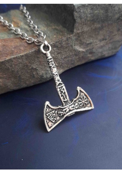 Erkek Kolye Valknut Balta Tasarım Kolye indirimleri
